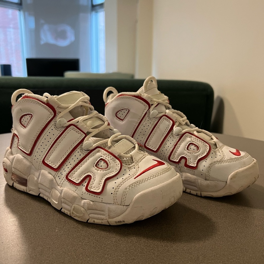 Air More Uptempo White/Varsity Red 4.5Y